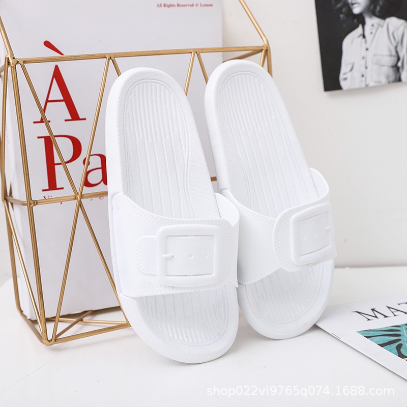 KaBaiQi Dép bánh mì guốc dép giày nữ Màu Sắc Đơn Giản Thoải Mái Cao Gót Chống Trơn Trượt dép đế xuồng 30ZHDLX071323