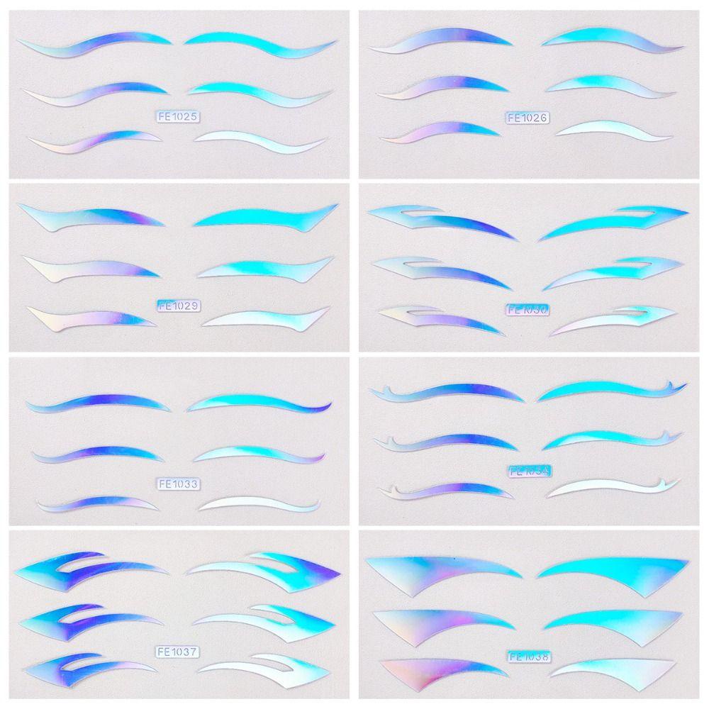 Miếng Dán Trang Trí Mặt Màu Laser Hình Bướm / Ngôi Sao / Ngôi Sao Nhiều Màu Sắc Chống Thấm Nước Thời Trang Cho Nữ