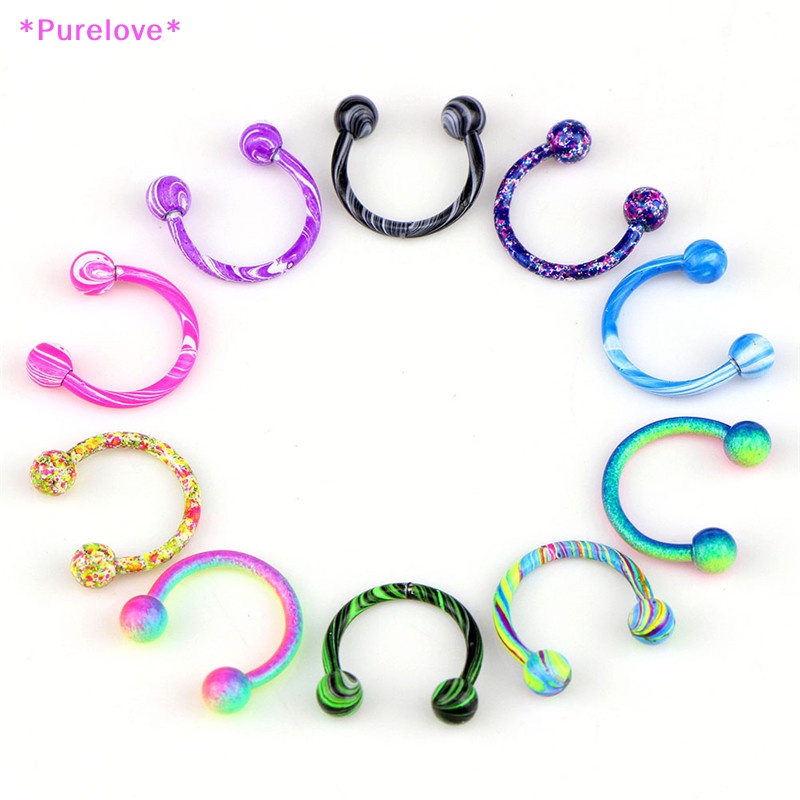 Set 10 Khuyên Mũi Thép Không Gỉ Cá Tính Thời Trang Mới