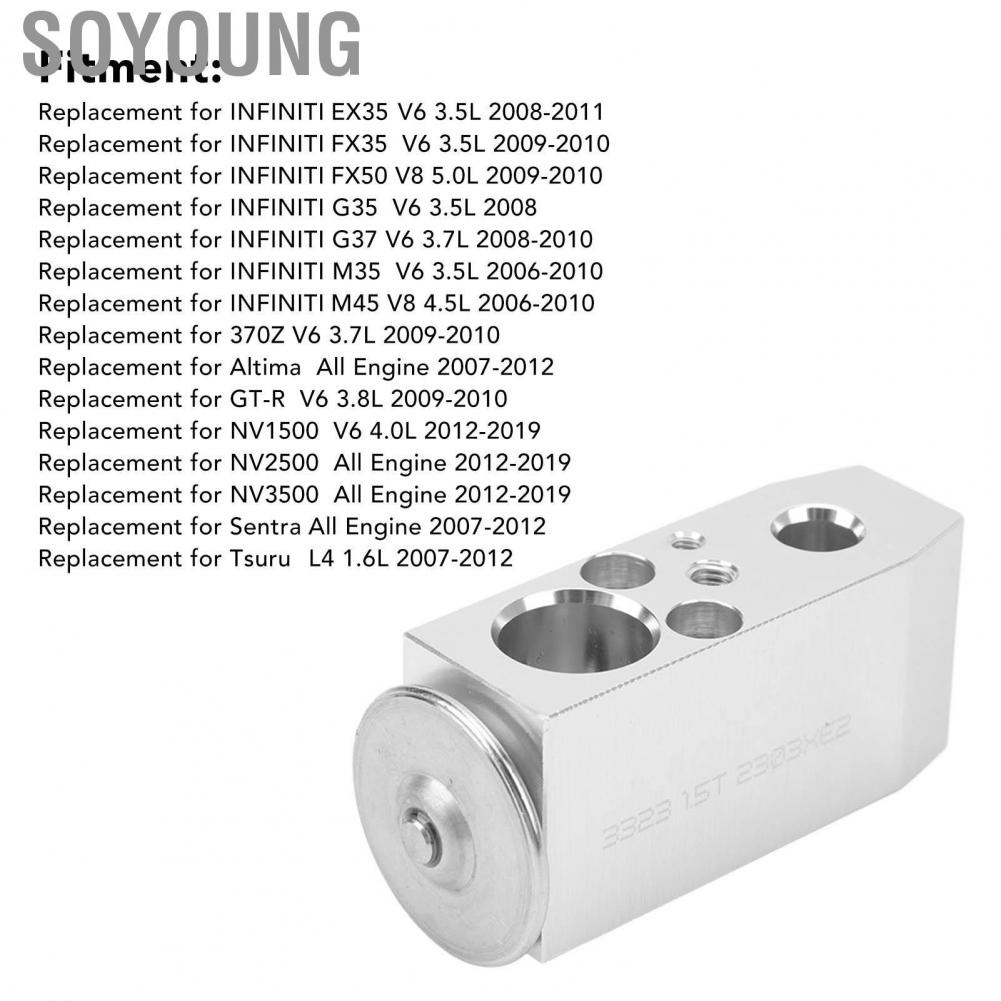Soyoung AC Expansion Valve 92200AL500 Stable Cooling Flow Restrictors Replacement For INFINITI FX35 2003‑2008