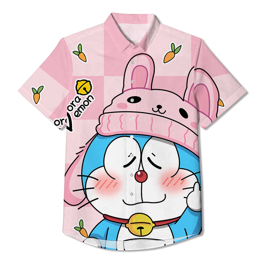 Áo Sơ Mi Nam In Hình Doraemon Phong Cách Hawaii