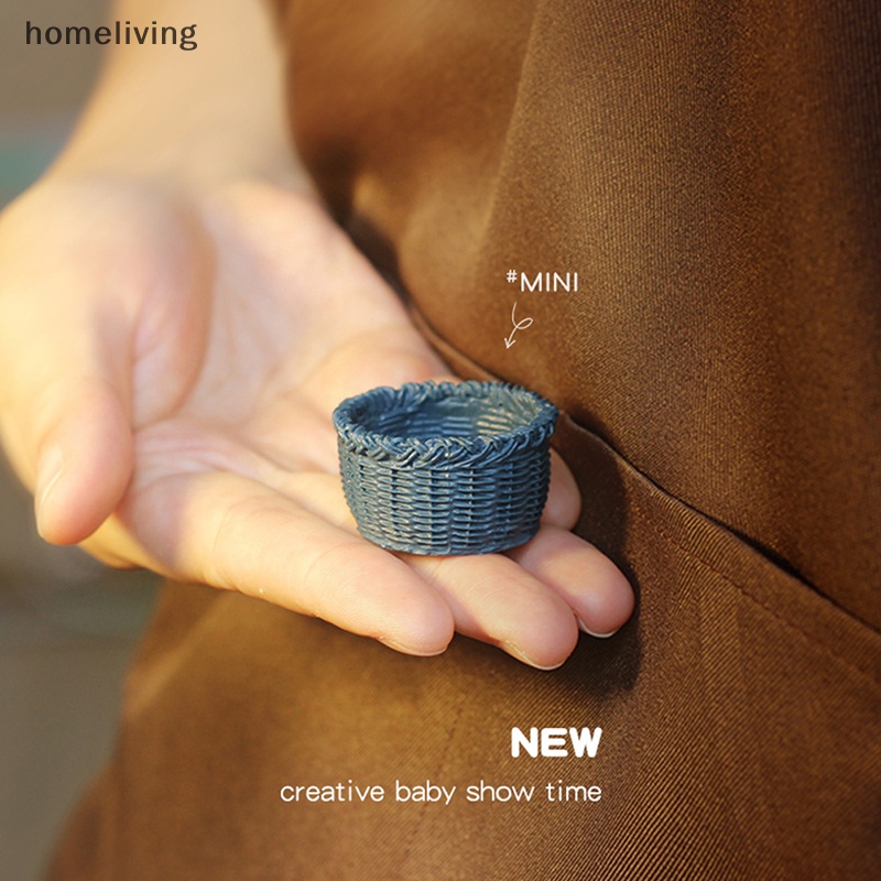 Giỏ Đựng Đồ Mini Bằng Nhựa Resin Tỉ Lệ 1 / 12 Trang Trí Nhà Búp Bê