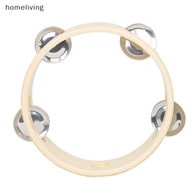 Trống Lục Lạc Cầm Tay Bằng Kim Loại 6 Inch Cho Bé