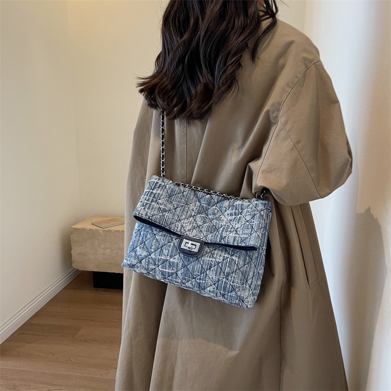 Túi Đeo Chéo Denim Họa Tiết Bông Tuyết Thời Trang 2023 Dành Cho Nữ