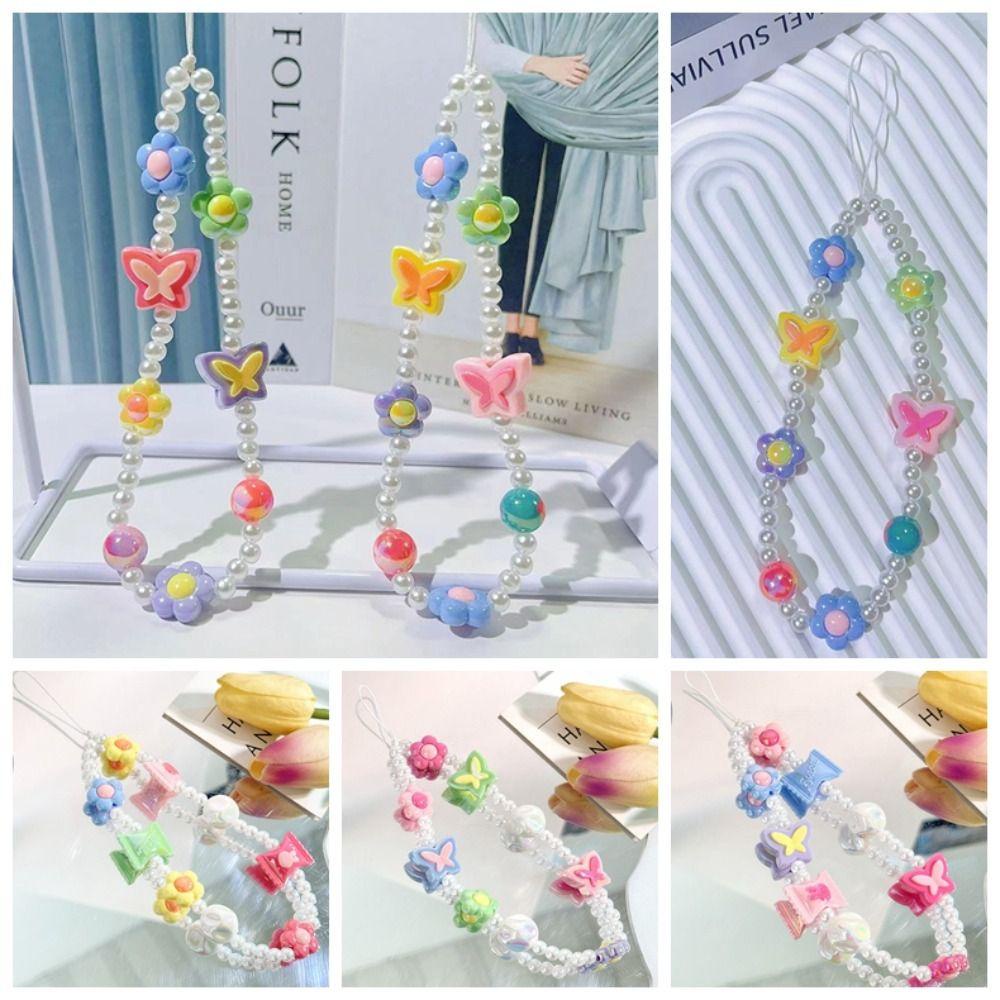 Chuỗi Hạt Acrylic Hình Hoa Bướm Màu Kẹo Ngọt Thời Trang Làm Quà Tặng Sinh Nhật