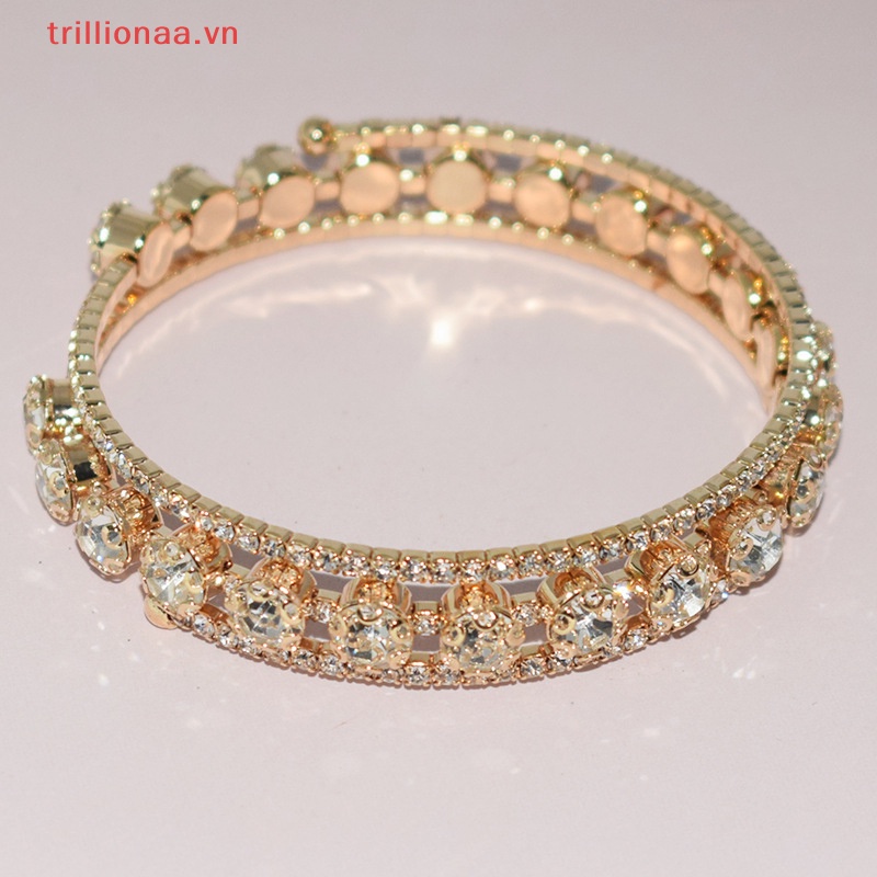 Vòng Tay Nhiều Lớp Đính Đá Pha Lê Thời Trang Cho Nữ