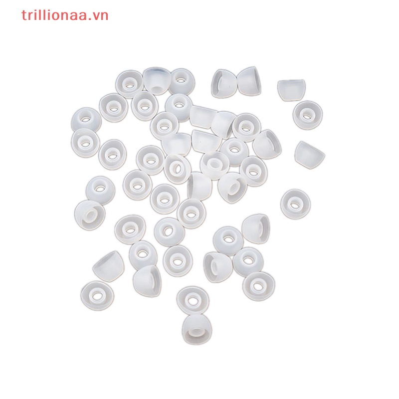 Set 50 Đệm Tai Nghe Nhét Tai Thay Thế Bằng Silicon Mềm Trong Suốt 11MM