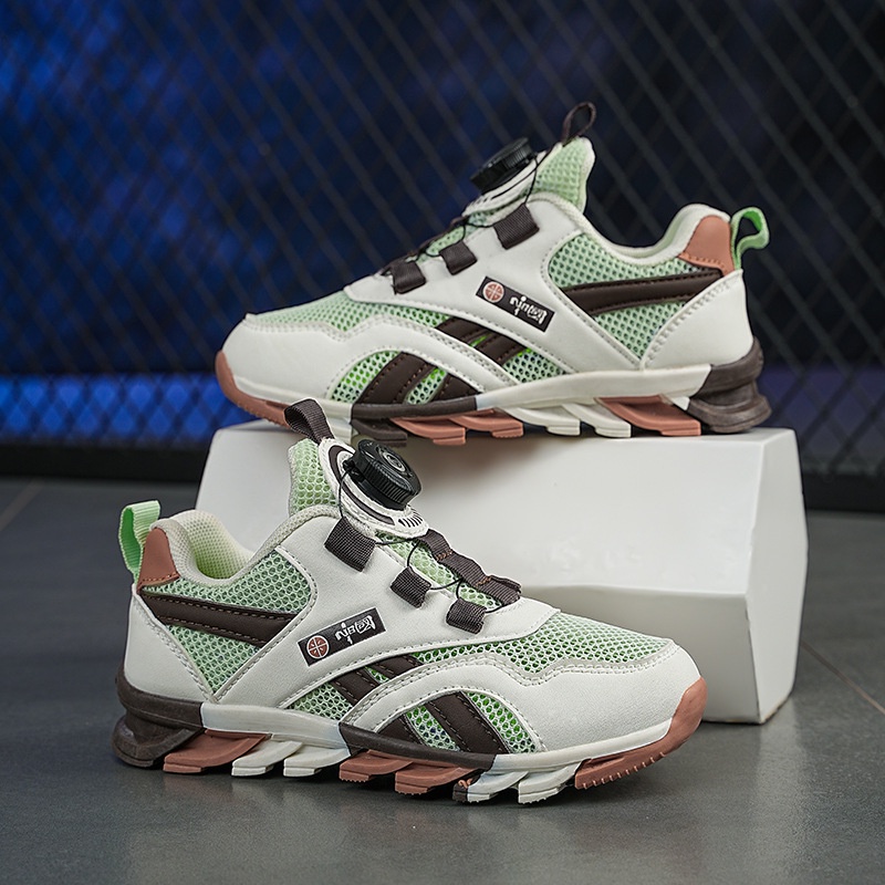 Giày Thể Thao Phối Lưới Thoáng Khí Trọng Lượng Nhẹ Thời Trang Mùa Hè 2023 Mới Cho Bé Trai