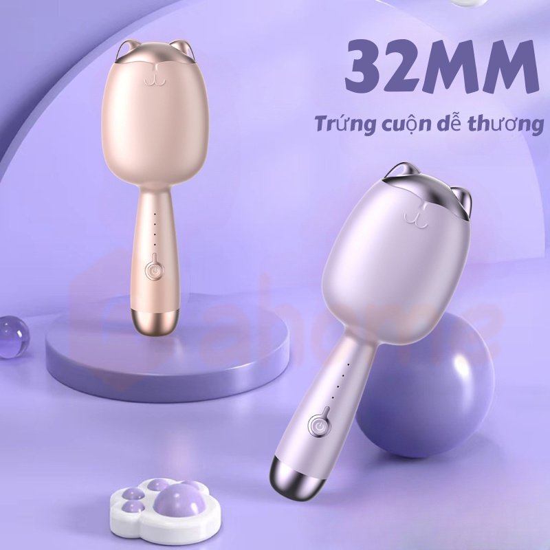 Máy uốn xoăn sóng hippie size 32mm không hại tóc,gợn nước chống bỏng,Máy uốn sóng nước lượn sóng ion Ahome