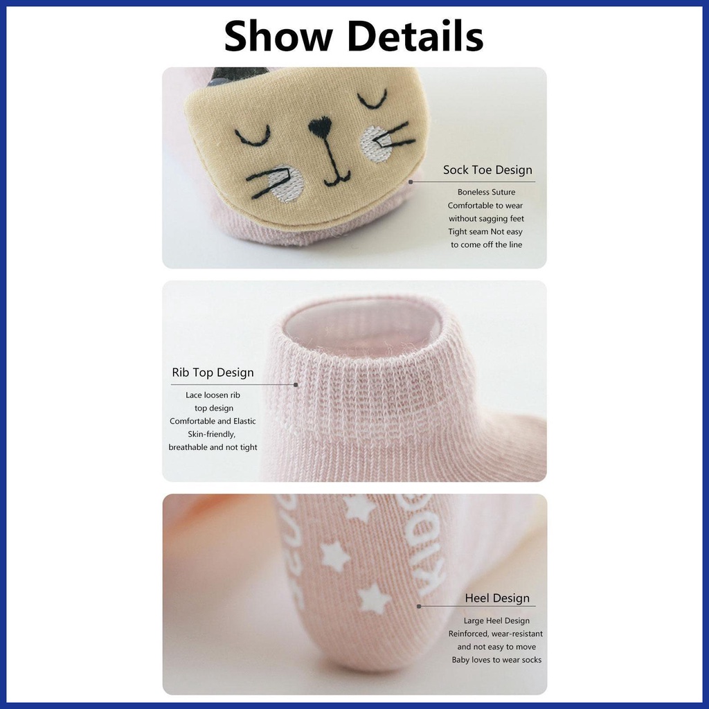 Vớ Em Bé Sơ Sinh Đính Búp Bê Hoạt Hình Dễ Thương