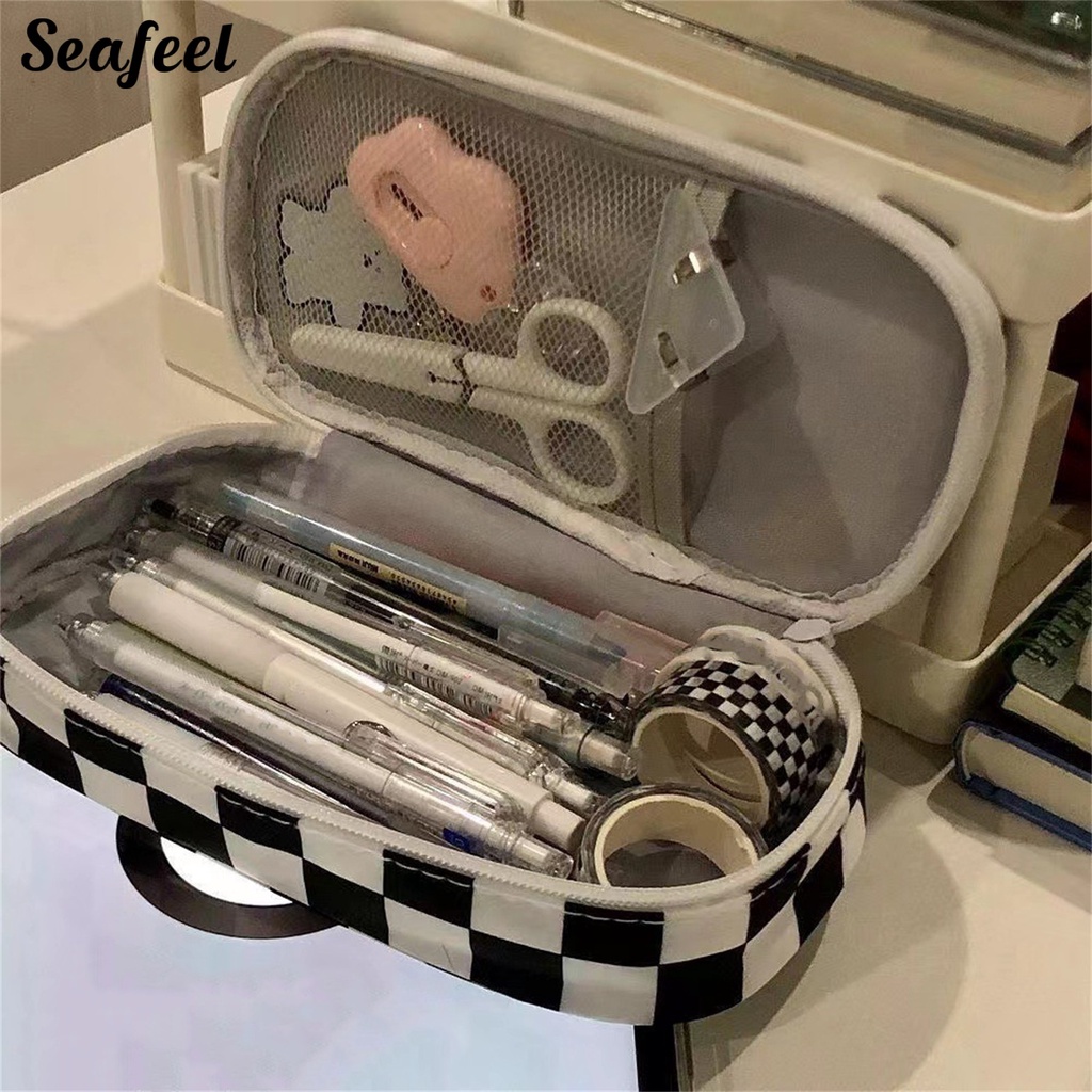 Túi Đựng Bút Cầm Tay Có Dây Kéo Sức Chứa Lớn Dễ Dàng Mang Theo Cho Học Sinh / Văn Phòng