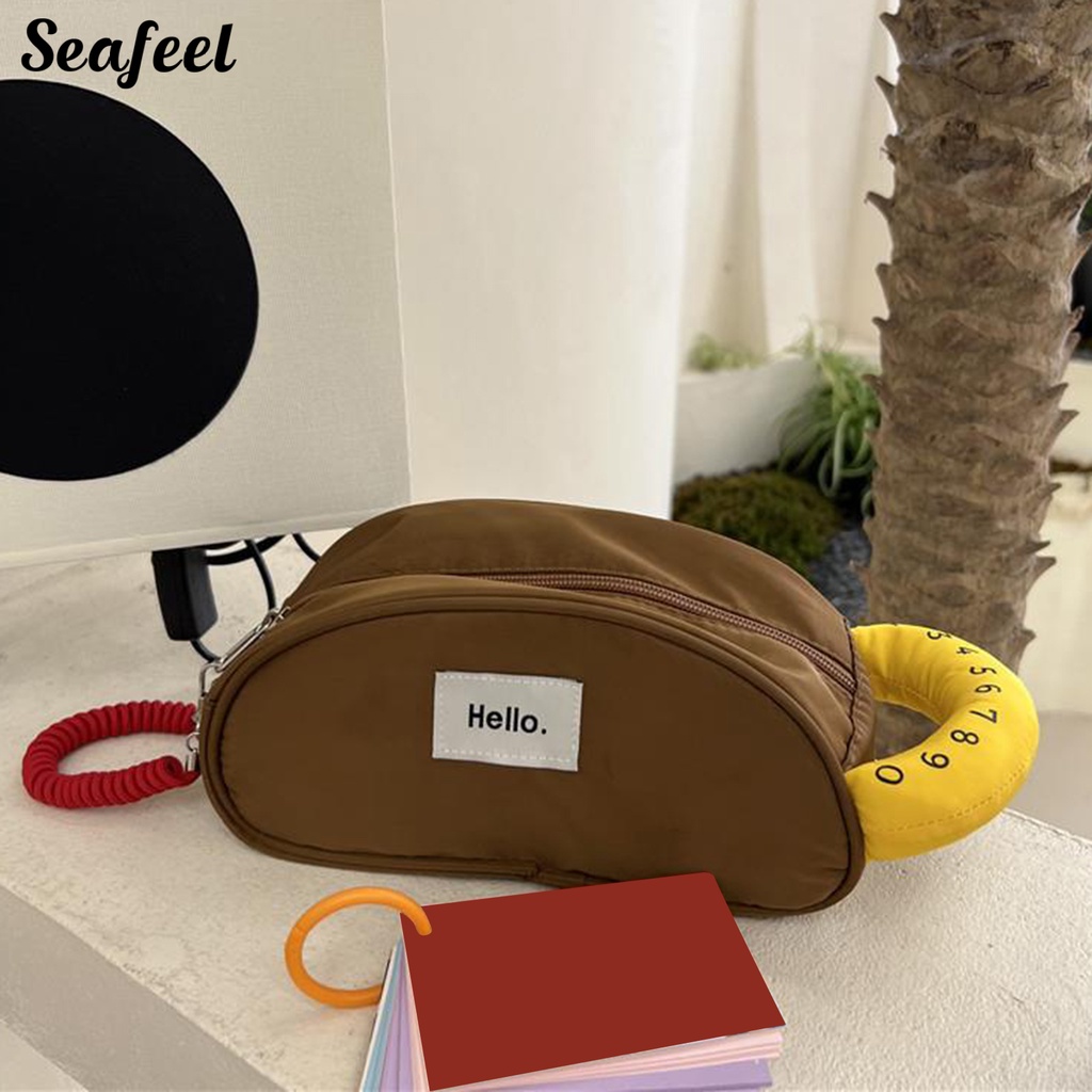 Túi Đựng Bút Chì Đa Năng Có Tay Cầm Và Khóa Kéo Tiện Dụng Cho Học Sinh