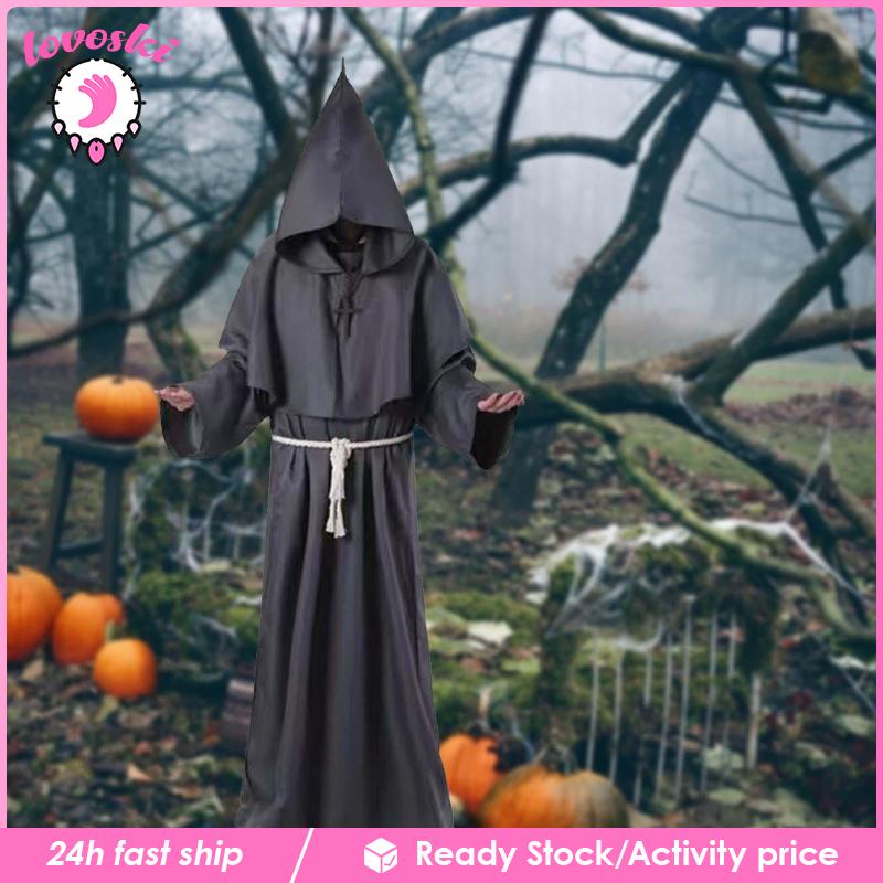 Áo Choàng Hóa Trang Phù Thủy Phong Cách Gothic Thời Trung Cổ Cho Nam Và Nữ