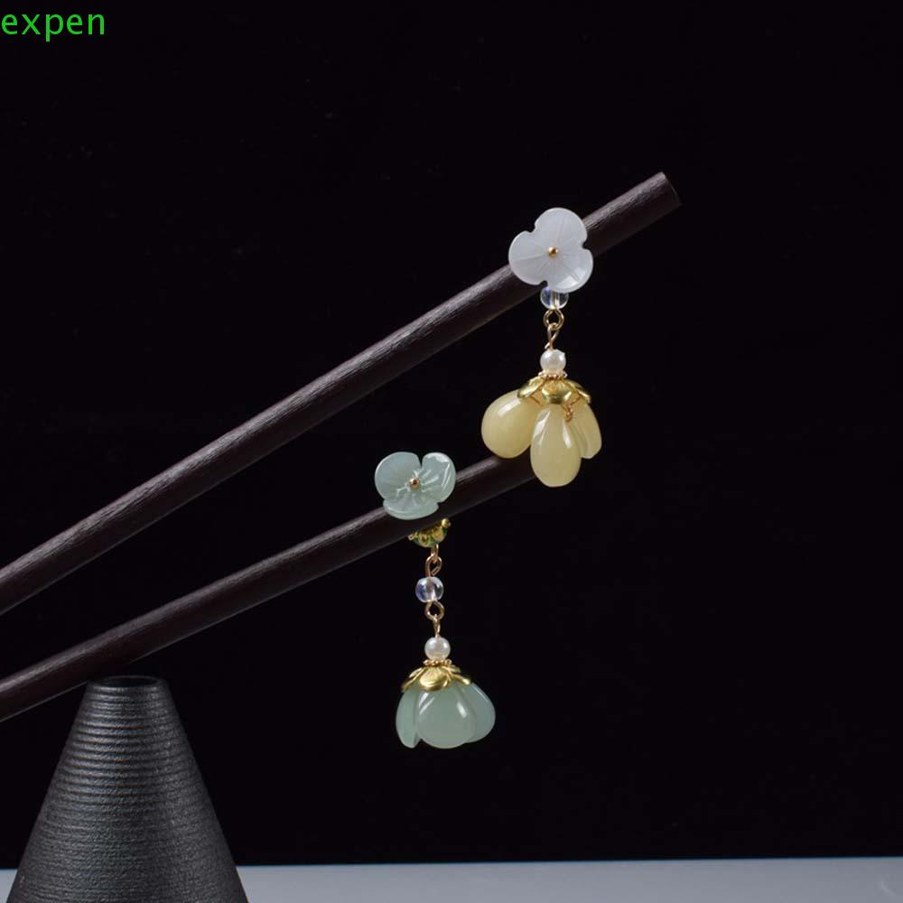 EXPEN Trâm Cài Tóc Đính Hoa Tua Rua Phong Cách Cổ Điển Cho Nữ