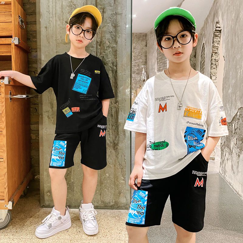Bộ Đồ Hai Mảnh Mùa Hè Phong Cách Hàn Quốc Thời Trang Mới 2021 Cho Bé Trai