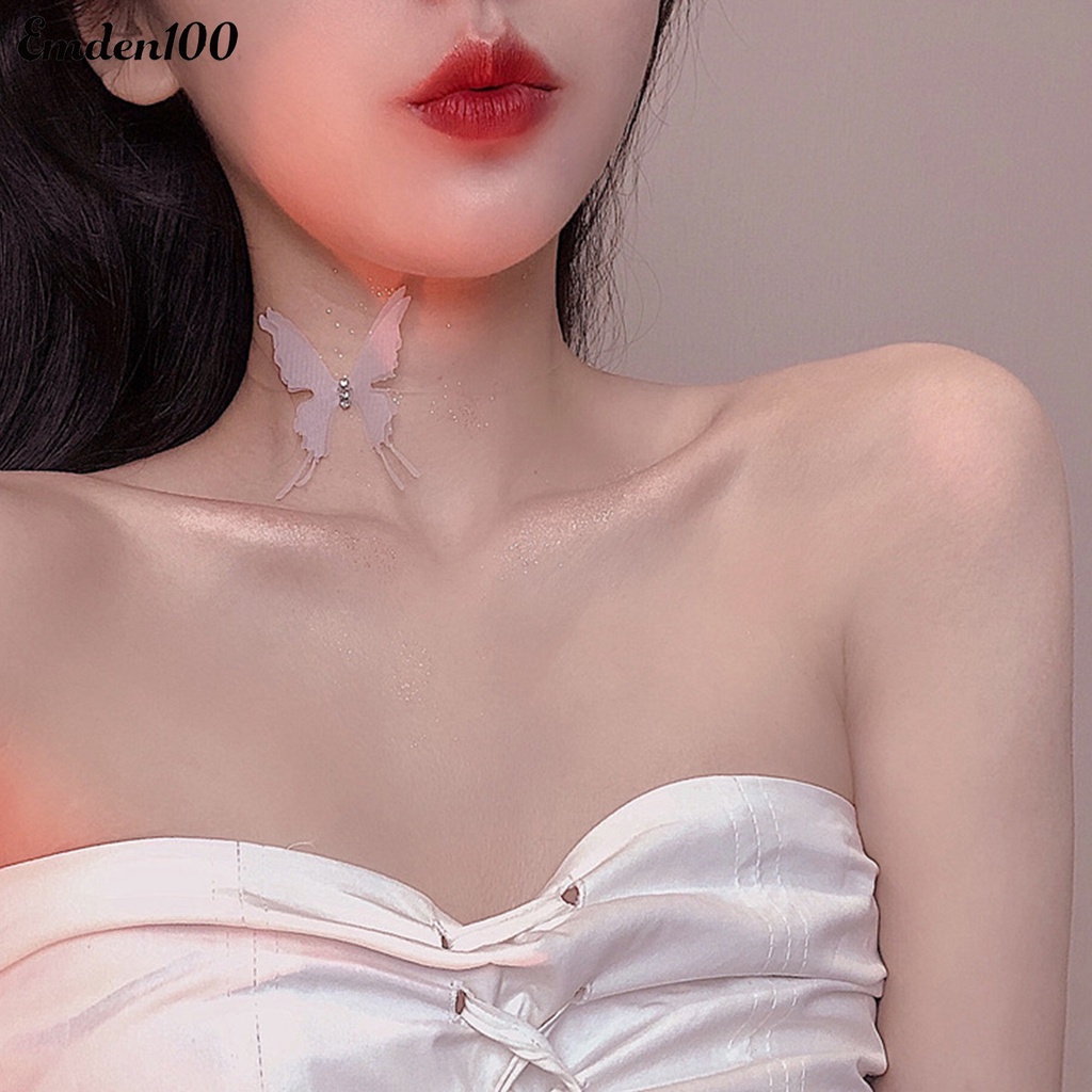 Vòng Cổ Choker Bằng Hợp Kim Mặt Hình Bướm Gợi Cảm Cho Nữ
