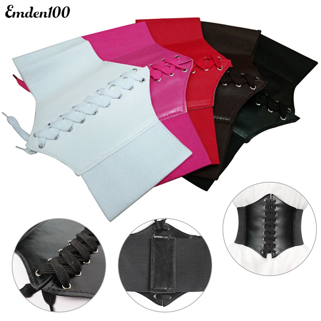 Thắt Lưng Giả Da Bản Rộng Co Dãn Định Hình Cơ Thể