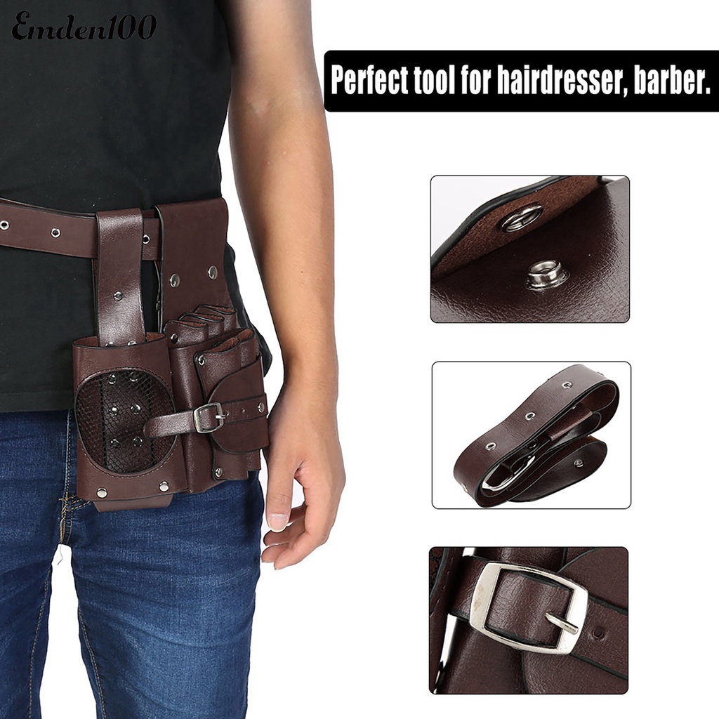 Túi Giả Da Đựng Dụng Cụ Làm Tóc Đeo Hông Tiện Lợi