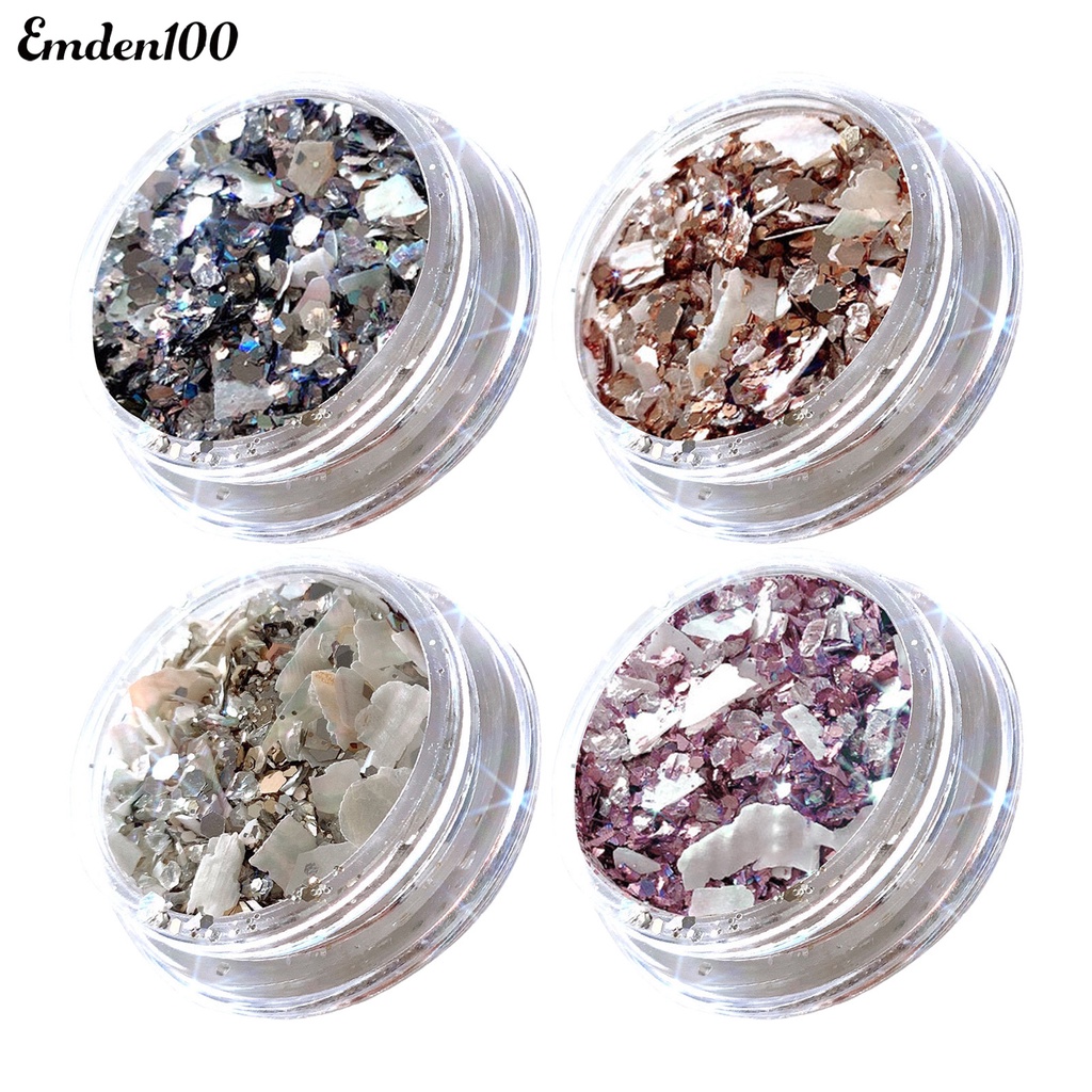 1 Hộp Phụ Kiện Trang Trí Móng Tay Hình Vỏ Sò Lấp Lánh