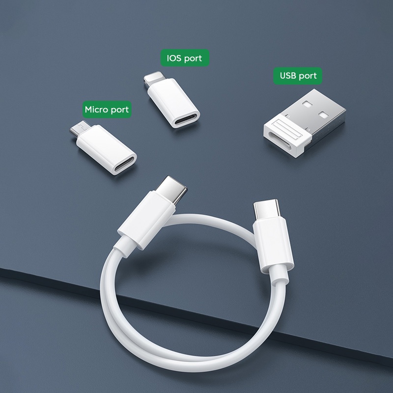 4 trong 1 cáp usb c sang usb c pd 60w dây dữ liệu sạc nhanh cho cáp micro xiaomi loại c với hộp lưu trữ giá đỡ