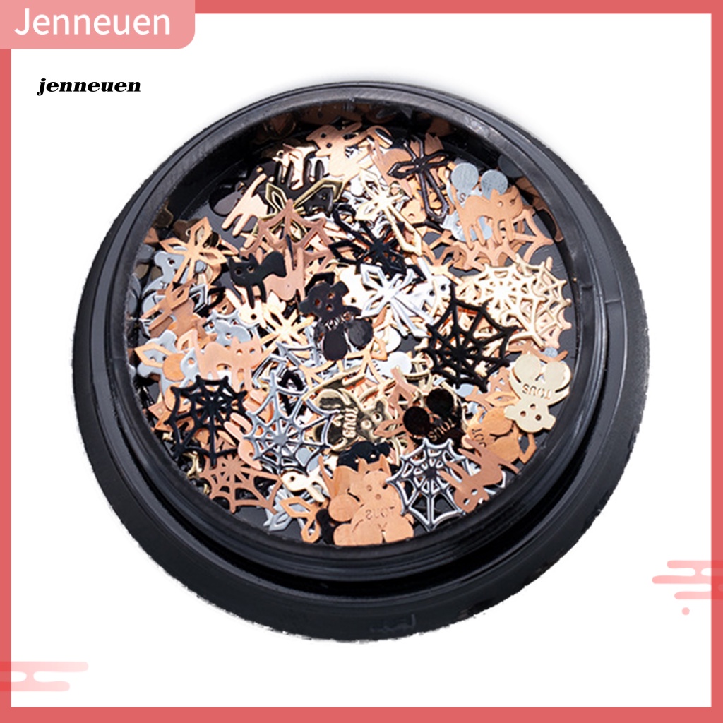 Hộp 120 Hạt Kim Sa Lấp Lánh Trang Trí Móng Tay Phong Cách Halloween