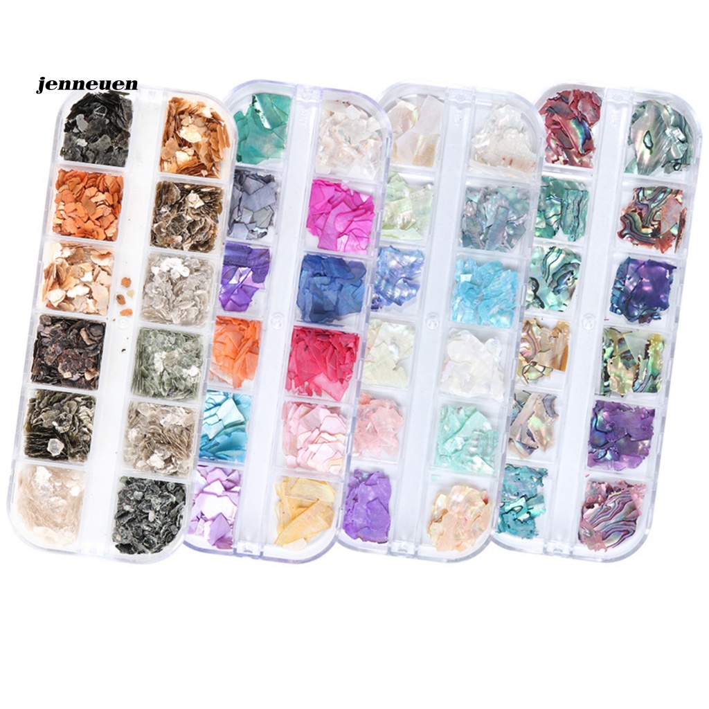 1 Hộp Sequin Hình Vỏ Sò Trang Trí Móng Nghệ Thuật