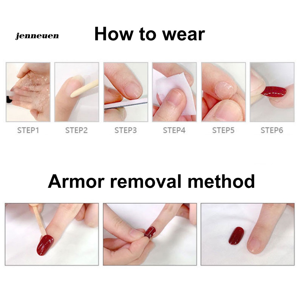 Bộ 24 Móng Tay Giả Màu Hồng Xinh Xắn Dùng Trang Trí DIY