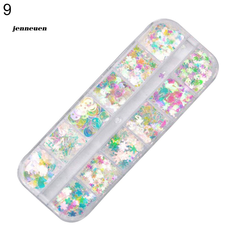 Hộp Phụ Kiện Trang Trí Móng Nghệ Thuật Hình Bướm / Ngôi Sao / Trái Tim / Tròn