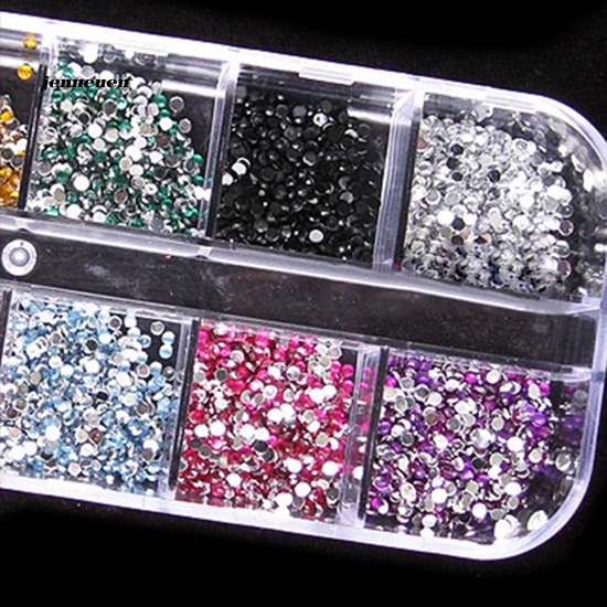 Set 1200 Hình Dán Móng Tay Acrylic 2mm Kèm Hộp Đựng Ốp