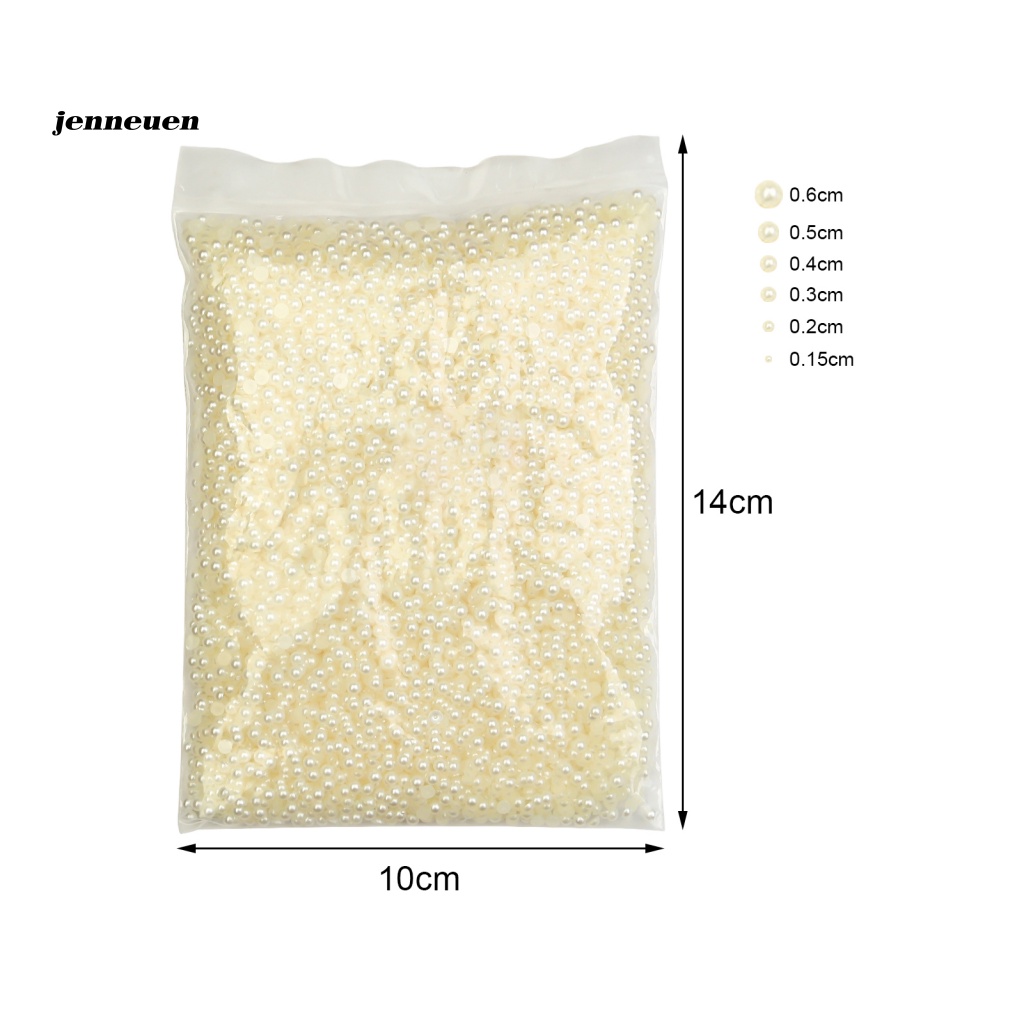 1 Túi Hạt Ngọc Trai Giả Tròn Trang Trí Móng Tay