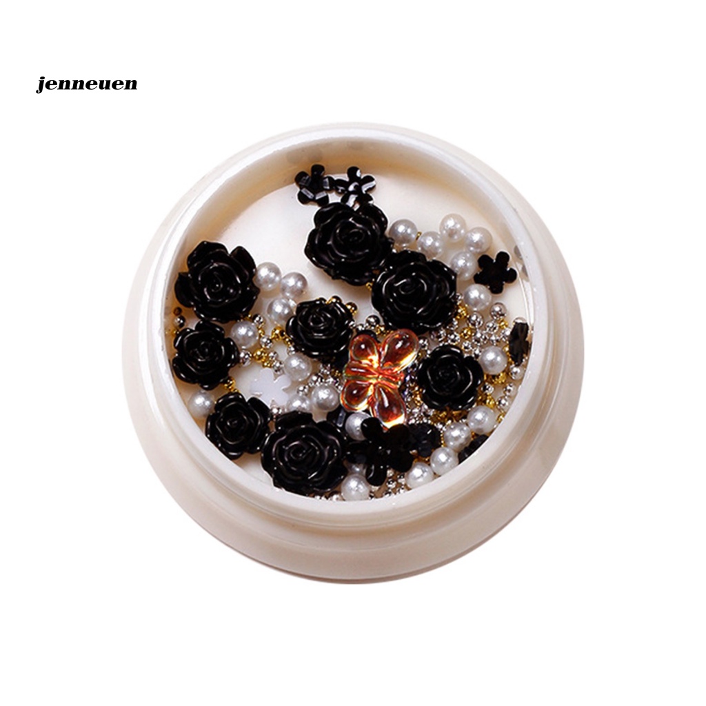 1 Hộp Hoa Trà 3D Lấp Lánh Không Phai Màu Trang Trí Móng Tay DIY