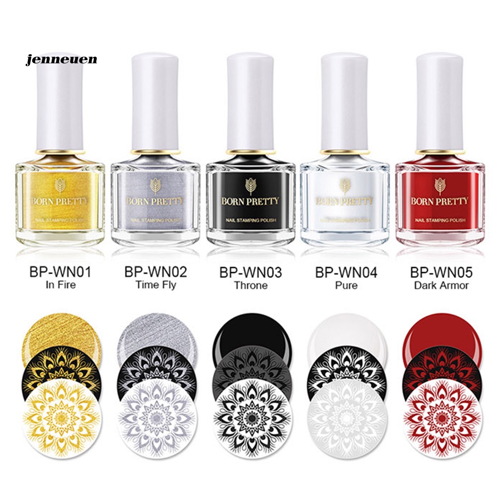 Gel Sơn Móng Tay Khô Nhanh In Họa Tiết Hoa Xinh Xắn Thương Hiệu BORN PRETTY