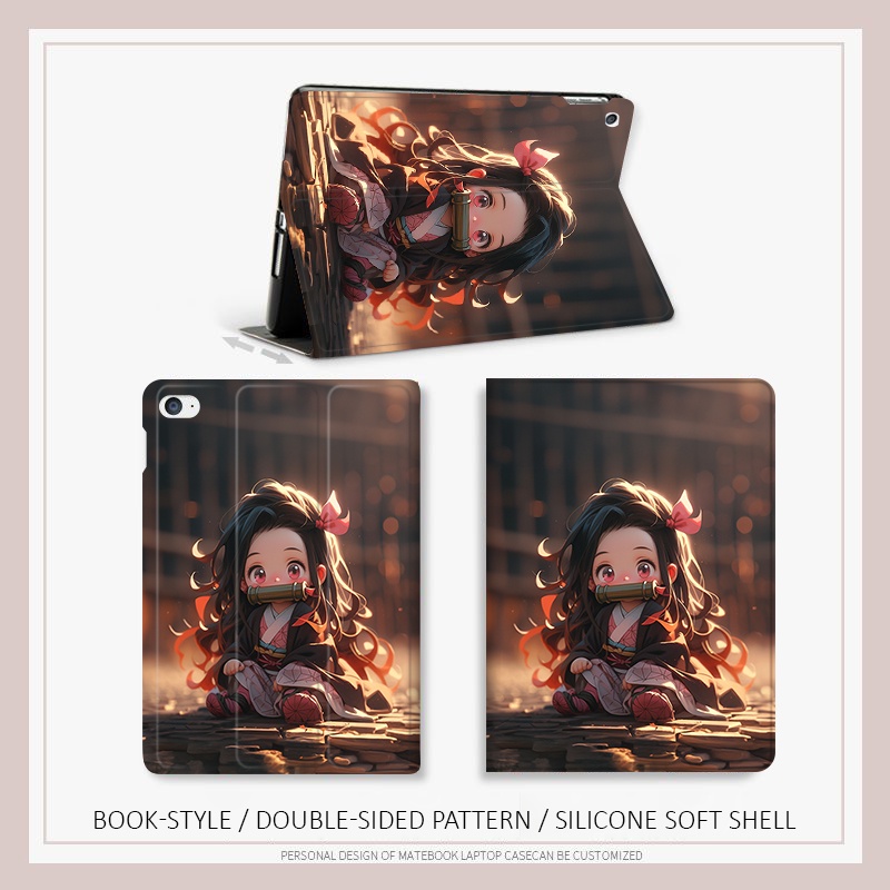 Bao Da Máy Tính Bảng Hình Demon Slayer Cho iPad mini1 / 2 / 3 / 4 / 5 / 6 air4 / 5 iPad 10.2 gen7 / 8 / 9 2022 pro11 gen10 iPad gen5 / 6