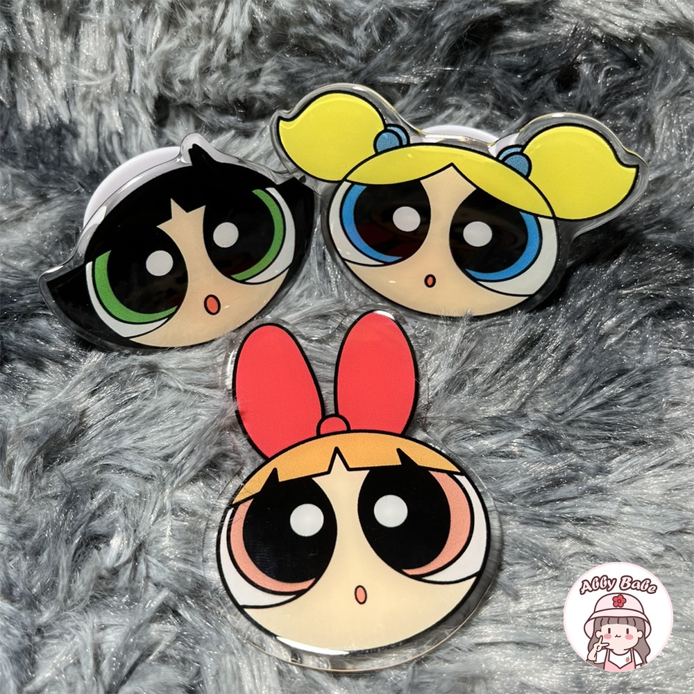 Giá Đỡ Điện Thoại Họa Tiết Powerpuff Girls Nhiều Màu Sắc Cho IP Android