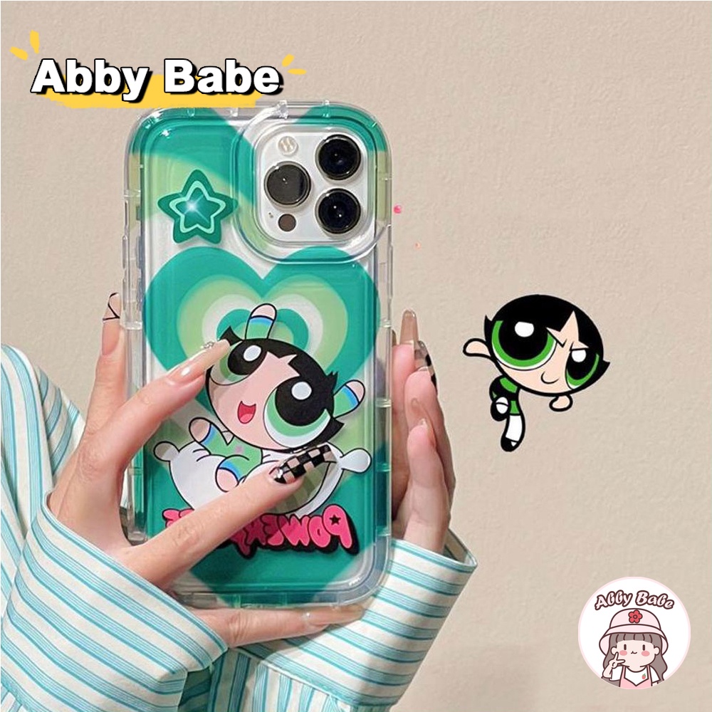 Ốp Điện Thoại TPU Mềm Hình Powerpuff Girls Màu Gradient Cho IPhone 14 Pro Max 12 11 Pro Max X XS XR 7Plus