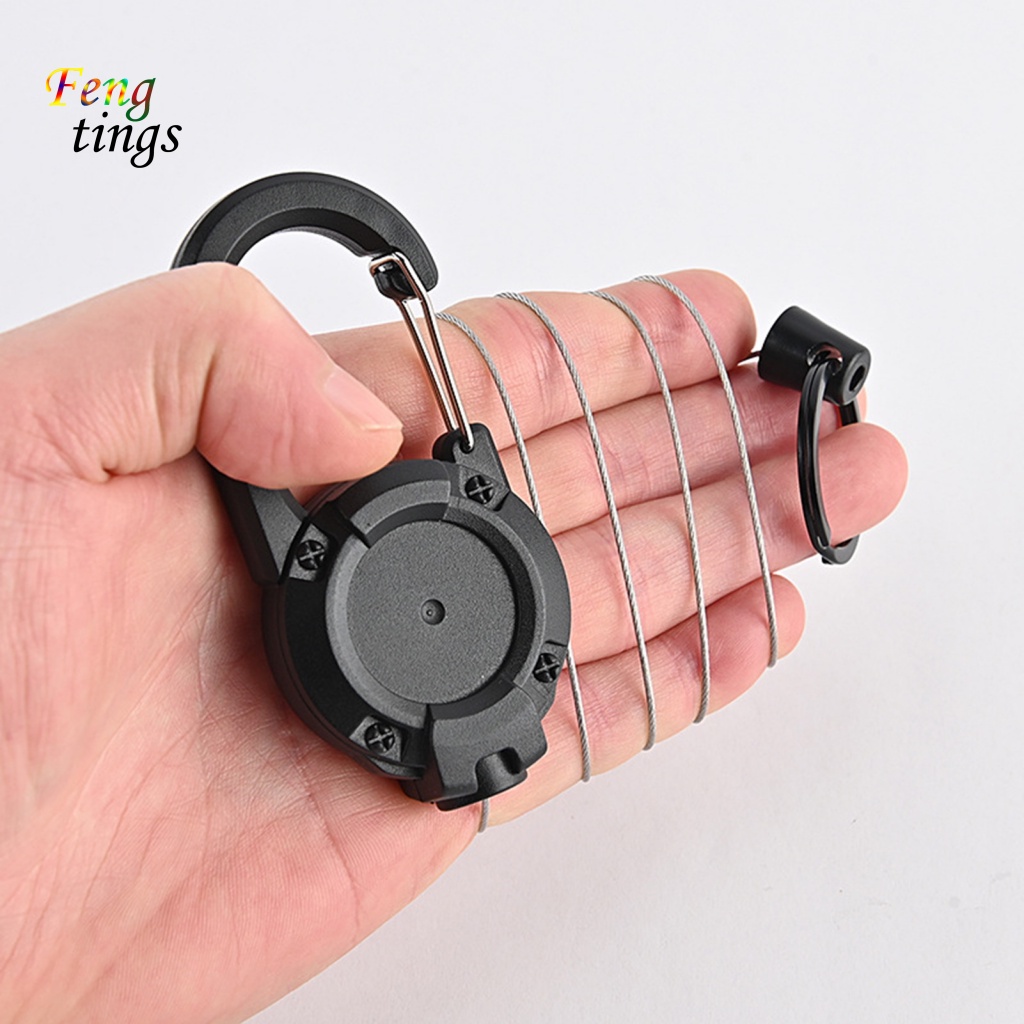 Dây Móc Chìa Khóa Bằng Thép Co Giãn Chống Thất Lạc Có Thể Thu Gọn Tiện Dụng