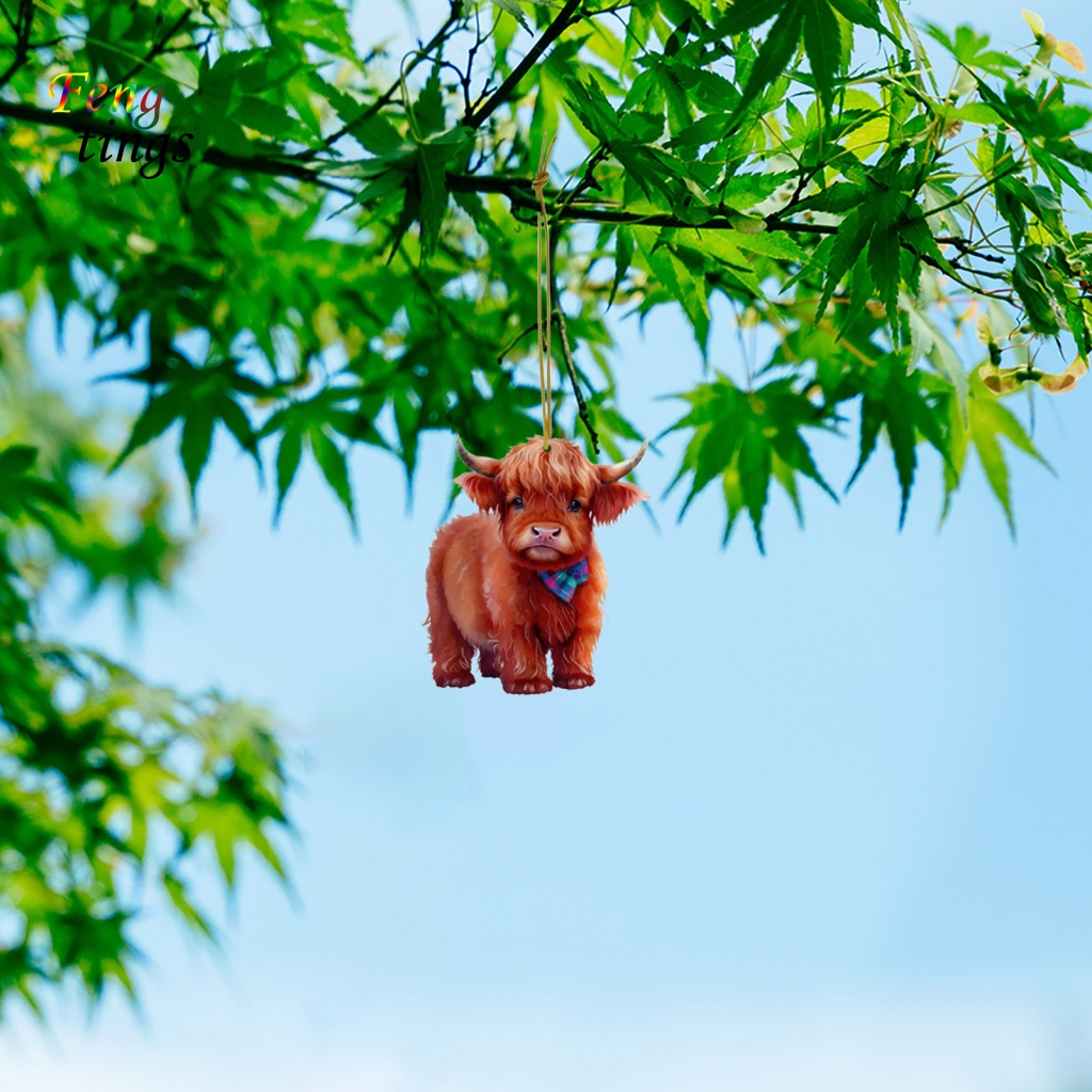 Dây Treo Trang Trí Xe Hơi Hình Bò Sữa Bằng Acrylic