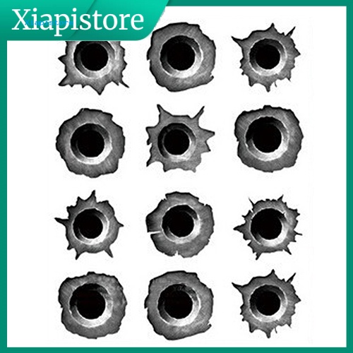 Sticker 3D Hình Lỗ Chụp Xe Hơi / Mũ Bảo Hiểm Vui Nhộn Chống Thấm Nước