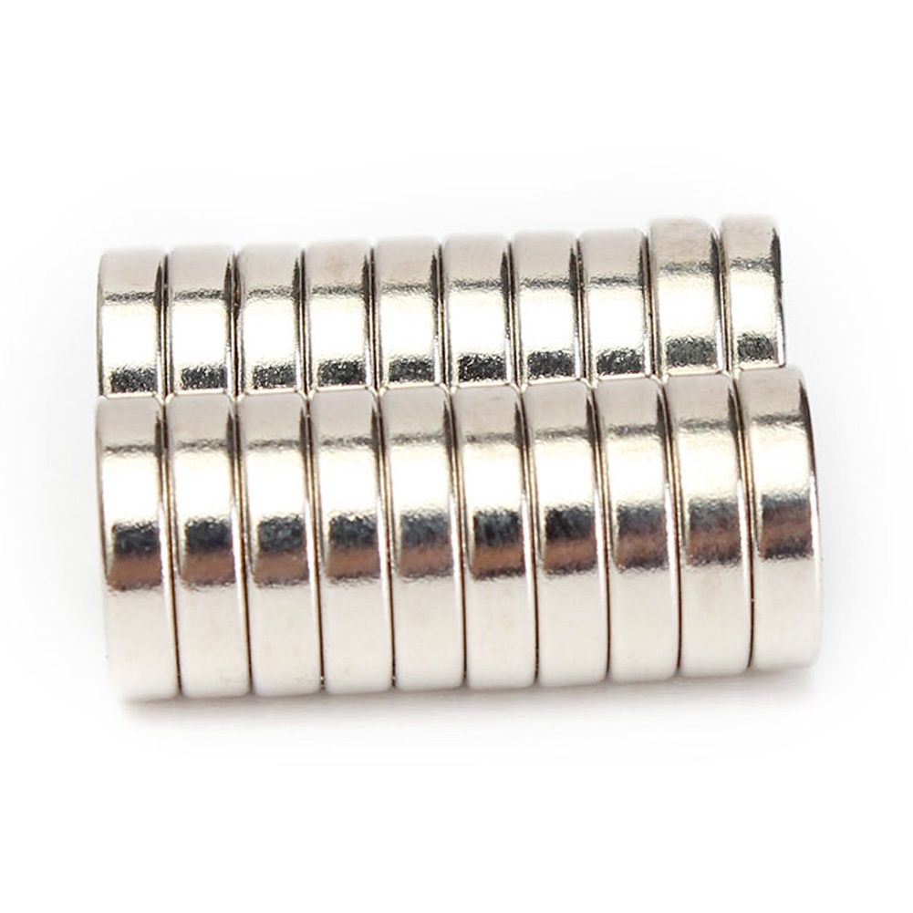 Set 20 Khối Nam Châm Hình Tròn 12x3mm N50 4mm Lực Hút Mạnh Chuyên Dụng