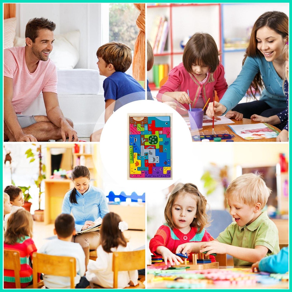Bộ Đồ Chơi Lắp Ráp Hình Động Vật Nhiều Màu Sắc Cho Bé Trên 3 Tuổi