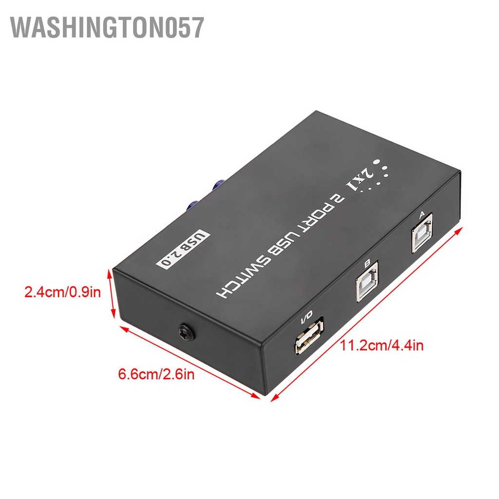 Washington057 Hộp chuyển đổi công tắc chia sẻ thủ 2/4 cổng USB 2.0 cho máy quét in PC