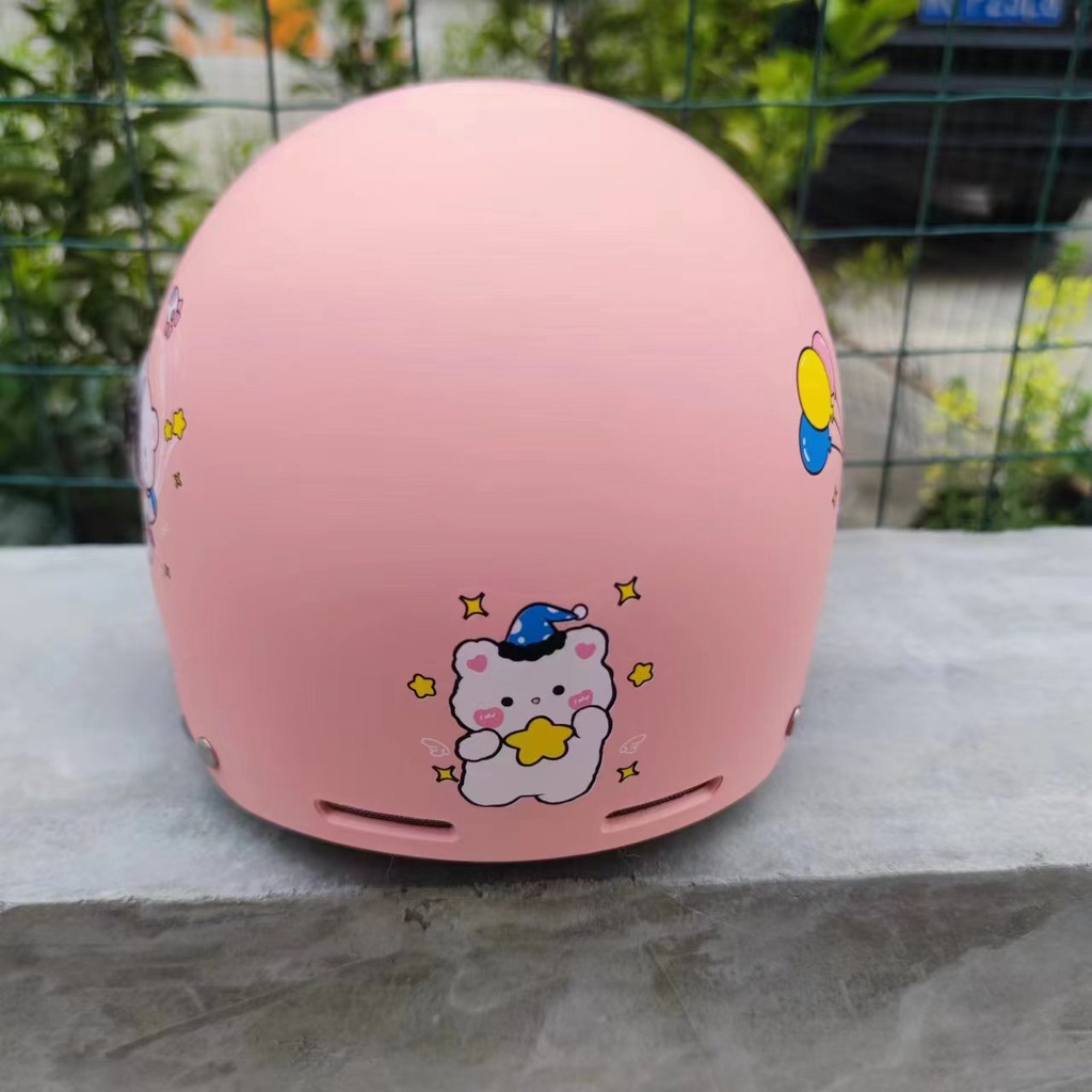 Mũ Bảo Hiểm Chạy Điện Họa Tiết Hoạt Hình Dễ Thương Cho Bé