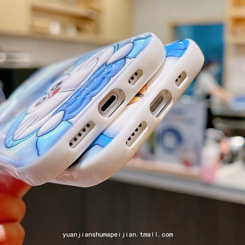 Ốp Điện Thoại Mềm Chống Rơi Hình Doraemon 3D Dễ Thương Cho iPhone 14 13 12 11 Pro Xs max Mini 7 8 Plus X XR 14ProMax 13promax 12promax 11promax