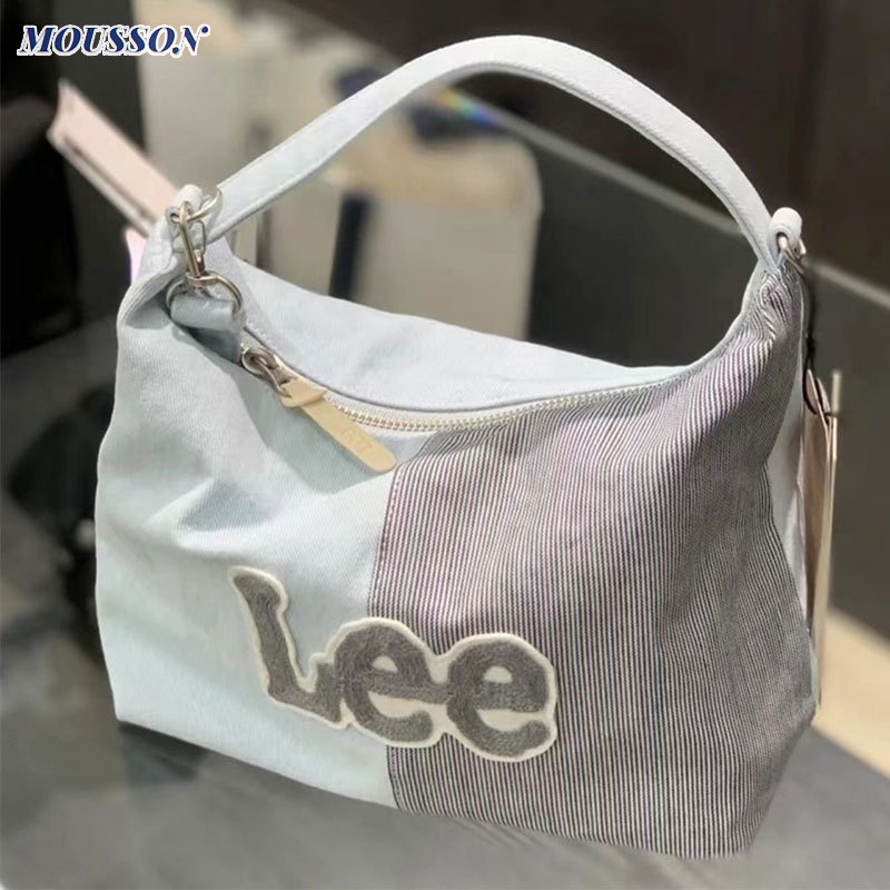 MOUSSON Túi Xách denim Họa Tiết Thêu Thời Trang Cho Nữ