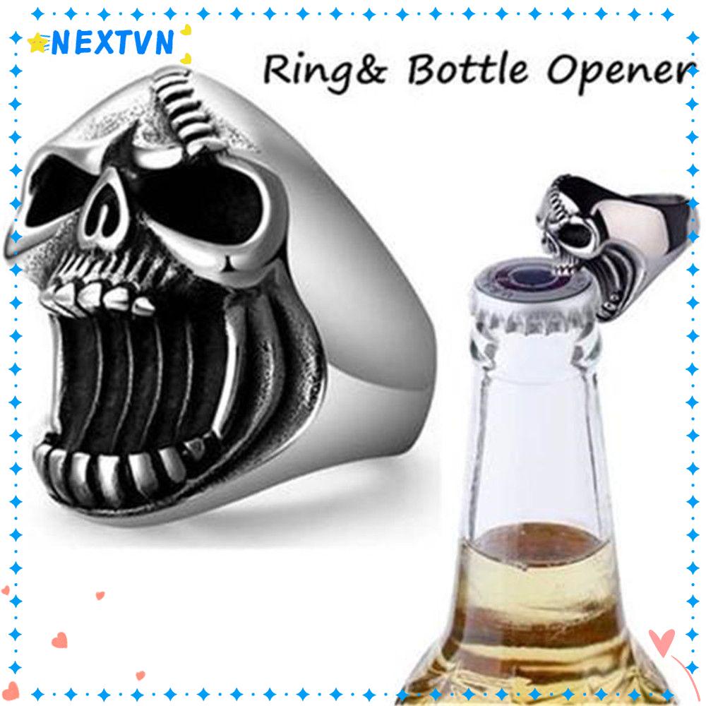 Nhẫn Khui Nắp Chai Bia Phong Cách Cổ Điển Punk Dành Cho Nam