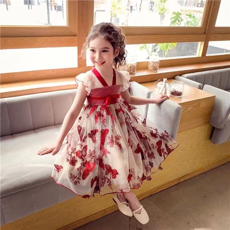 Đầm Công Chúa Phong Cách Trung Hoa Mới 2023 Cho Bé Gái