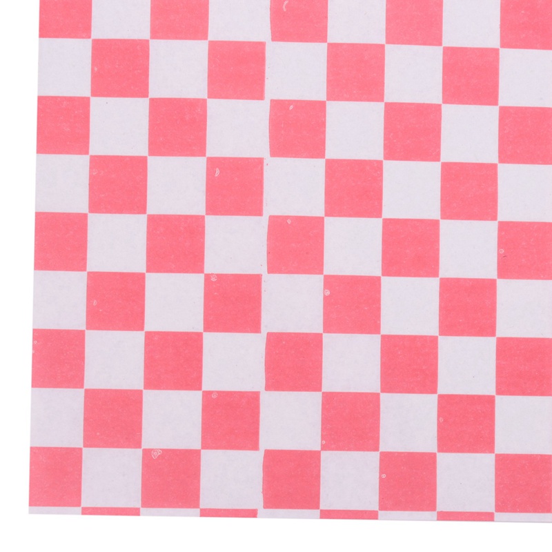 Set 400 Giấy Gói Bánh Kẹo / Burger / Burger / Burger Họa Tiết Sọc Caro Đỏ Và Trắng