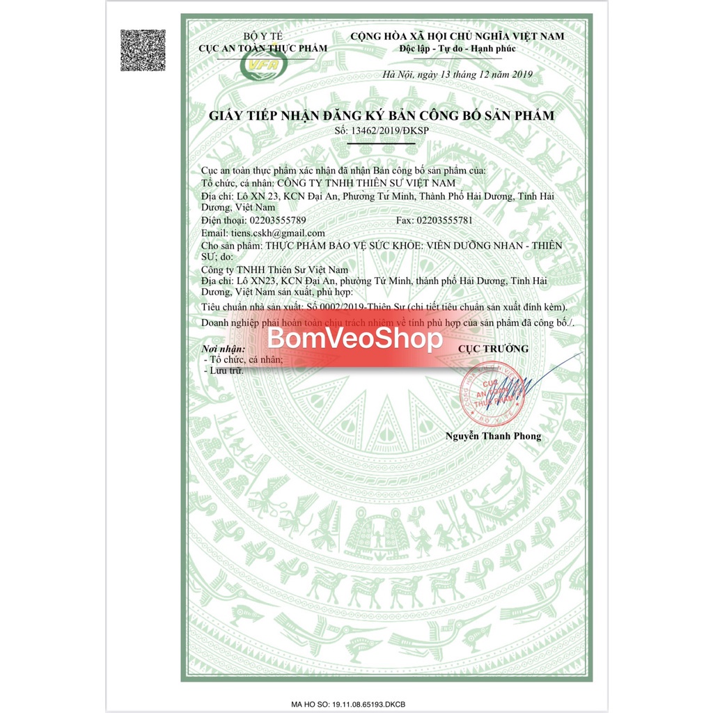 Viên Dưỡng Nhan Thiên Sư Tiens 60 Viên