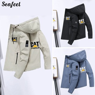 Áo Khoác Cardigan Cổ Đứng Có Túi Phối Dây Rút In Chữ Thời Trang Mùa Xuân Cho Nam