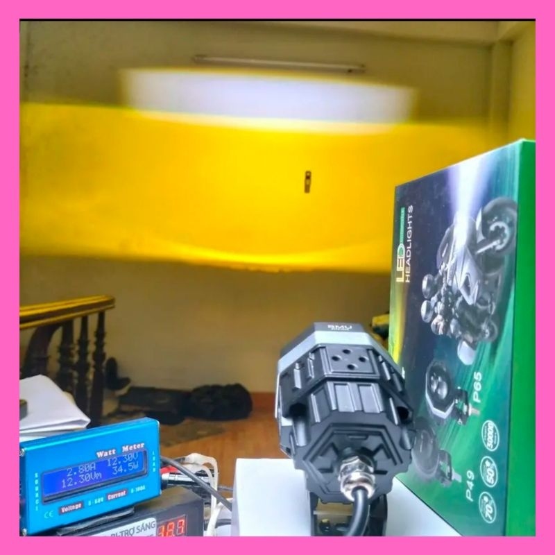 Đèn trợ sáng P65 BMU, trợ sáng 3 chế độ-2 màu vàng trắng